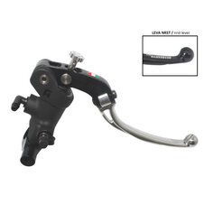 Radial brake master cylinder ACCOSSATO 19 x 20 with folding lever,silver