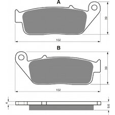 Brzdové obloženie GOLDFREN 014 AD  STREET