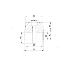 Zrkadlový adaptér PUIG SUPPORT RIGHT/LEFT STREET TWIN/STREE 9500N čierna na koniec tyče