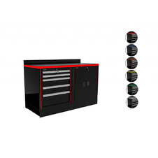 Pracovný stôl LV8 EQS16-02.W čierna a biela