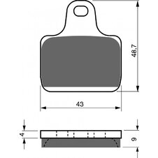 Brzdové obloženie GOLDFREN 239 GP6 (1 sada =4  ks)