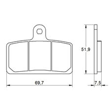 Brzdové obloženie ACCOSSATO AGPA142 OR
