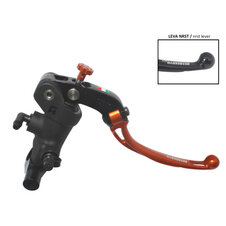 Radial brake master cylinder ACCOSSATO 19 x 18 with folding lever,orange