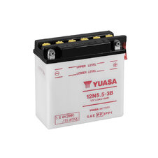 Conventional 12V battery with acid YUASA 12N5.5-3B