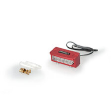 Svetlo na držiak ŠPZ PUIG FLASH 4136R červené alu s LED diódami