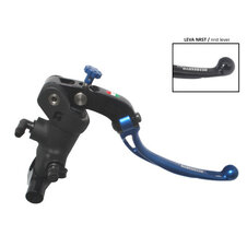 Radial brake master cylinder ACCOSSATO 19 x 20 with folding lever,blue