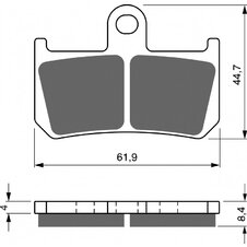 Brzdové obloženie GOLDFREN 246 S33 STREET FRONT (1 sada = 2ks malé, 2ks veľké)