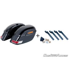 Bočné kufre CUSTOMACCES TOURING AMZ002N čierna pár, s univerzálnou podporou KF