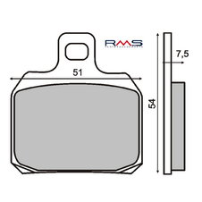 Brzdové obloženie RMS 225100490 organické