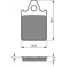 Brzdové obloženie GOLDFREN 118 S3