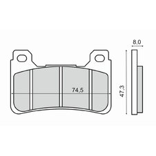 Brzdové obloženie RMS 225102950 organické