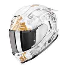 Scorpion prilba EXO-1500 AIR - Apus / Pearl White-Grey-Gold