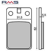 Brzdové obloženie RMS 225100030 organické