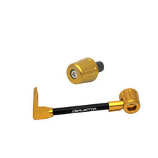 Lever guard ACCOSSATO with black hose and joint left, aluminium