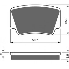 Brzdové obloženie GOLDFREN 260 K5