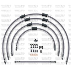 ŠTANDART -predok -sada Venhill POWERHOSEPLUS YAM-12001FB (5 hadíc v sade) priehľadné hadice, čierne koncovky