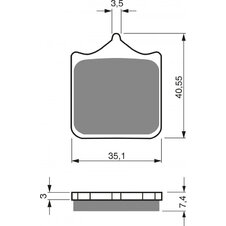 Brzdové obloženie GOLDFREN 177 GP6 (1 sada =4  ks)