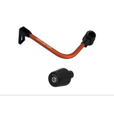 Lever guard ACCOSSATO with orange hose and joint left, aluminium