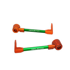 Lever guard ACCOSSATO with green hose and joint right + left , aluminium