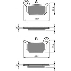 Brzdové obloženie GOLDFREN 190 S33 OFF-ROAD Zadná