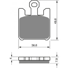 Brzdové obloženie GOLDFREN 200 GP6 (1 sada =4  ks)