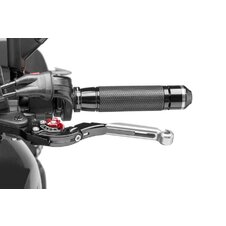 Páčka spojky bez adaptéra PUIG 29PNR výsuvné skladacie strieborno/červená