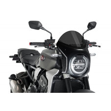 Plexi na motorku PUIG SEMI-FAIRING 3143F karbónový vzhľad tmavá dymová