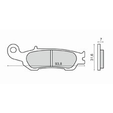 Brzdové obloženie RMS 225102840 organické