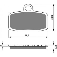 Brzdové obloženie GOLDFREN 308 S33 OFF-ROAD FRONT