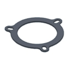 Grafitové tesnenie dosky MIVV 50.73.027.1 pre malú prírubu (3 otvory)