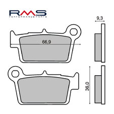 Brzdové obloženie RMS 225101453 organické