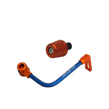 Lever guard ACCOSSATO with blue hose and joint right, aluminium