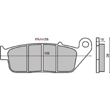 Brzdové obloženie RMS 225100890 organické