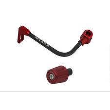 Lever guard ACCOSSATO with black hose and joint left, aluminium