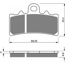 Brzdové obloženie GOLDFREN 305 AD  STREET