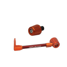 Lever guard ACCOSSATO with red hose and joint left, aluminium