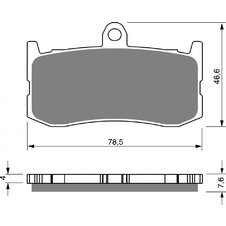 Brzdové obloženie GOLDFREN 296 S3