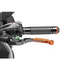 Páčka spojky bez adaptéra PUIG 29TNV výsuvné skladacie oranžová/zelená