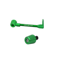 Lever guard ACCOSSATO with green hose and joint right, aluminium