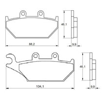 Brzdové obloženie ACCOSSATO AGPA166 OR