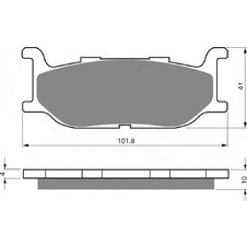 Brzdové obloženie GOLDFREN 048 S33 STREET FRONT