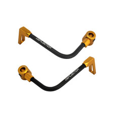 Lever guard ACCOSSATO with black hose and joint right + left , aluminium