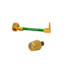 Lever guard ACCOSSATO with green hose and joint right, aluminium