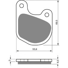 Brzdové obloženie GOLDFREN 059 S3 (1 left + 1 right)