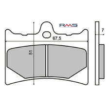 Brzdové obloženie RMS 225100530 organické