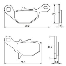Brzdové obloženie ACCOSSATO AGPA154 OR