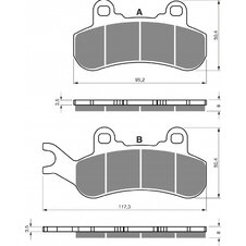 Brzdové obloženie GOLDFREN 376 S33 OFF-ROAD FRONT