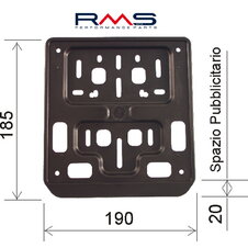 Držiak registračnej značky RMS 142700010 pre motorky a skútre