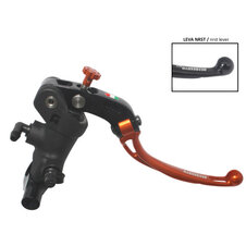Radial brake master cylinder ACCOSSATO 19 x 19 with folding lever,orange
