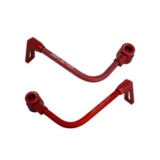 Lever guard ACCOSSATO with red hose and joint right + left , aluminium